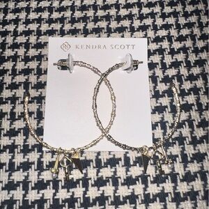 Kendra Scott Gold Textured Hoop Earrings